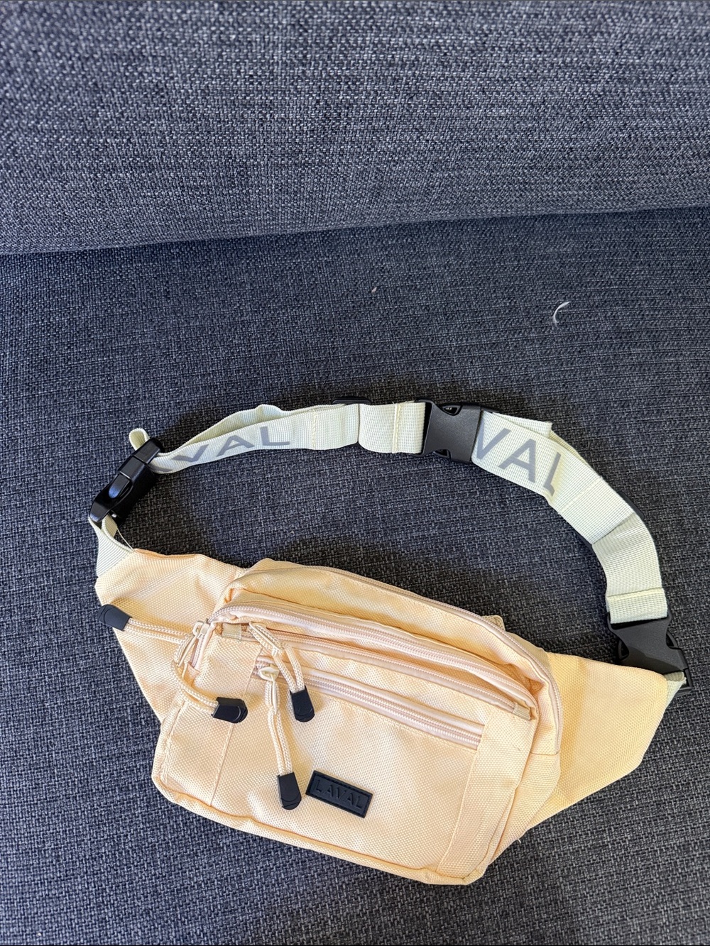 LAVALL NWOT Light Yellow Nylon Waist Bag or Cross-Body for Men or Women